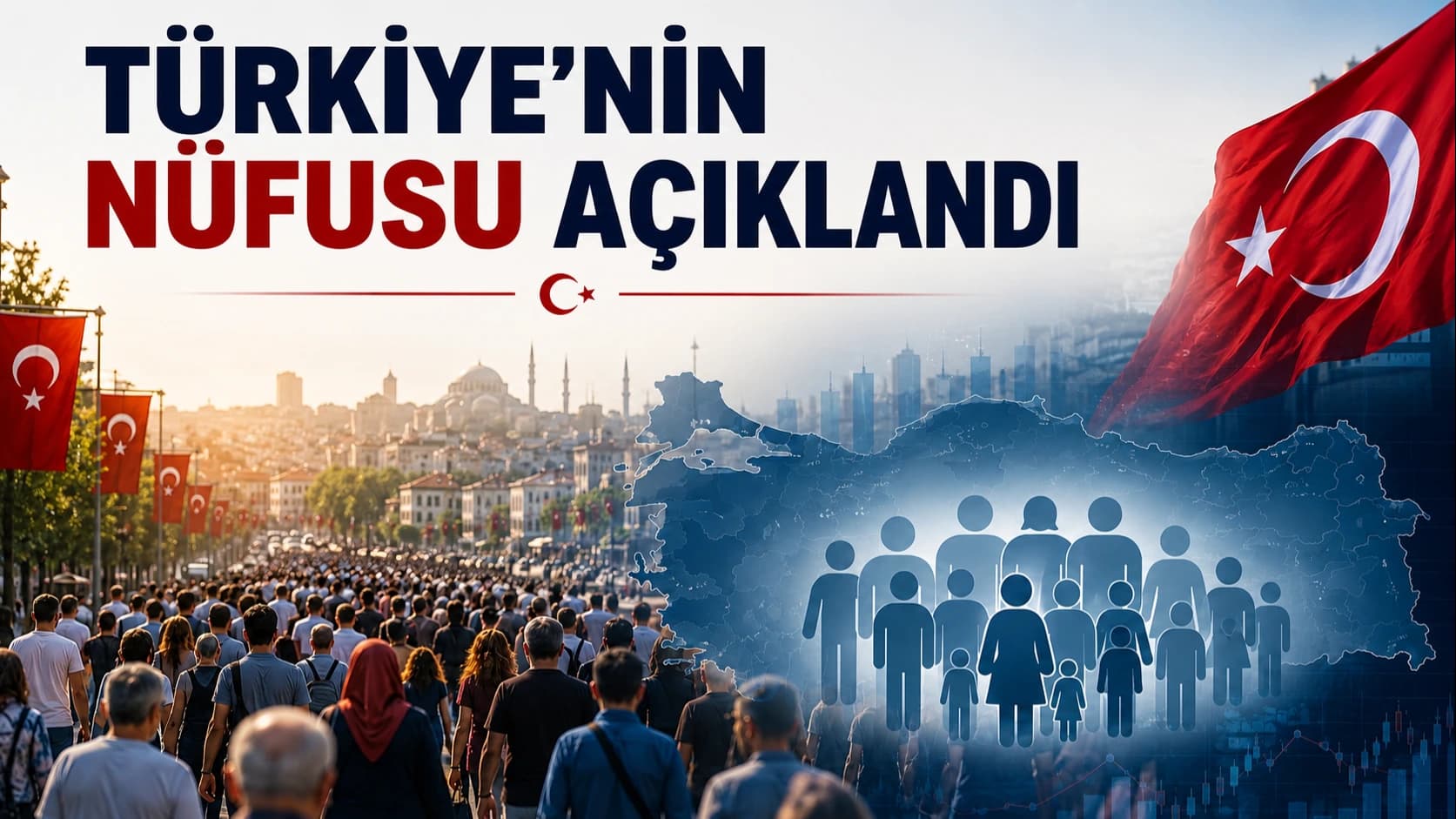 TÜRKİYE'NİN NÜFUSU AÇIKLANDI