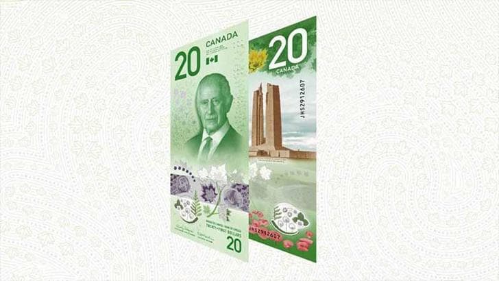 Kanada'da Kral 3'üncü Charles portreli yeni 20 dolarlık banknot tanıtıldı