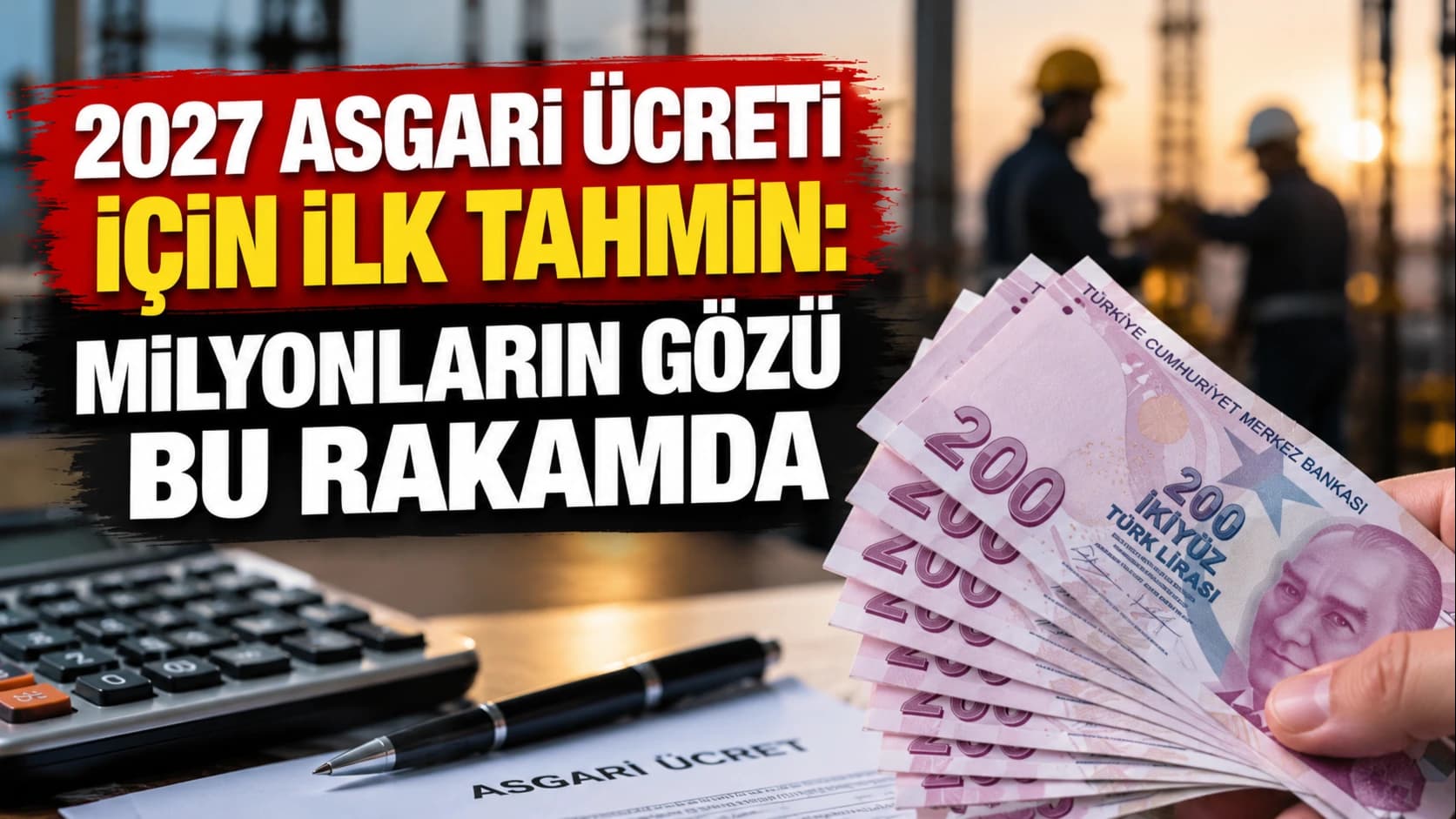 2027 asgari ücreti için ilk tahmin: Milyonların gözü bu rakamda