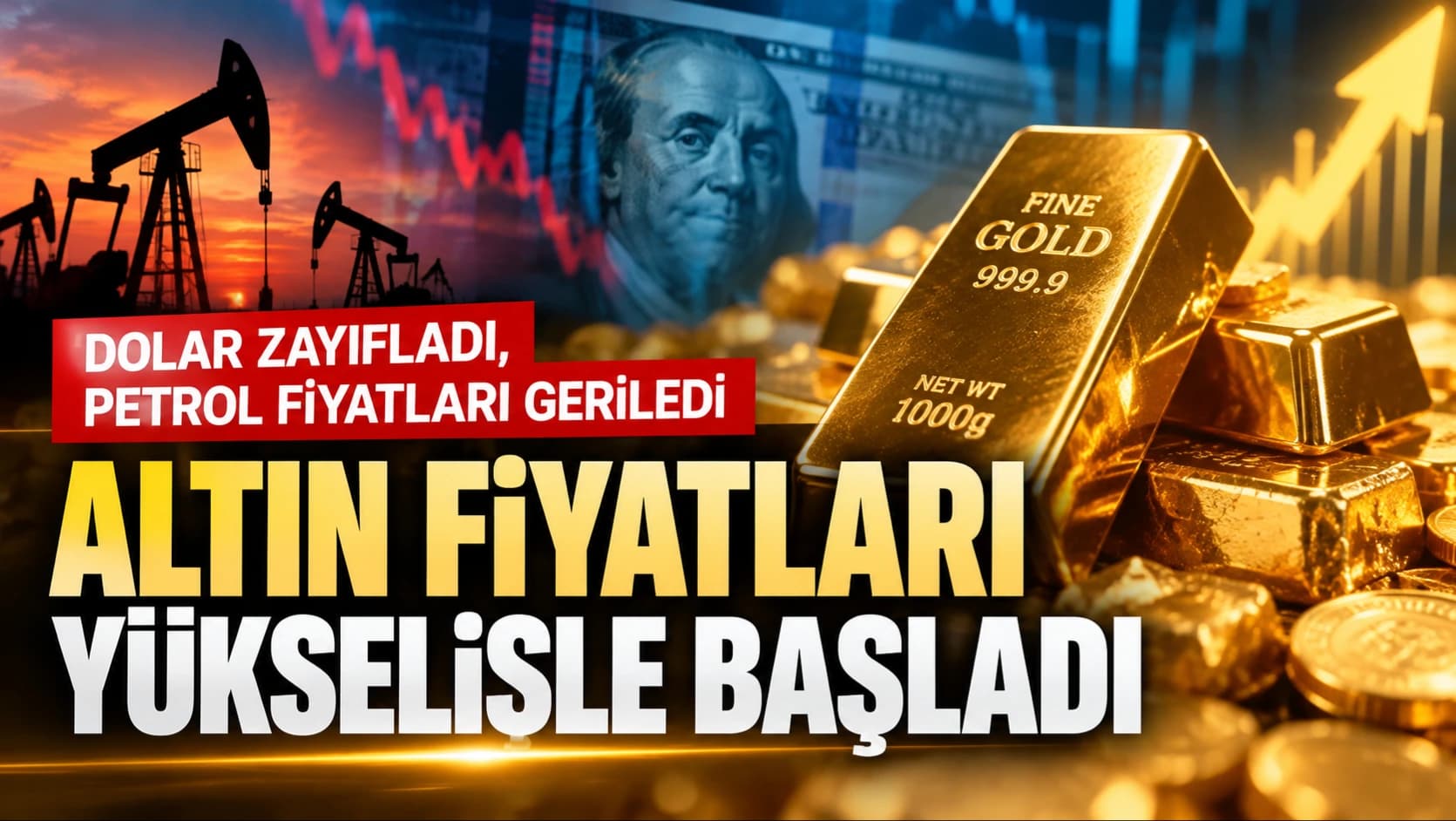 Altın fiyatları haftaya yükselişle başladı