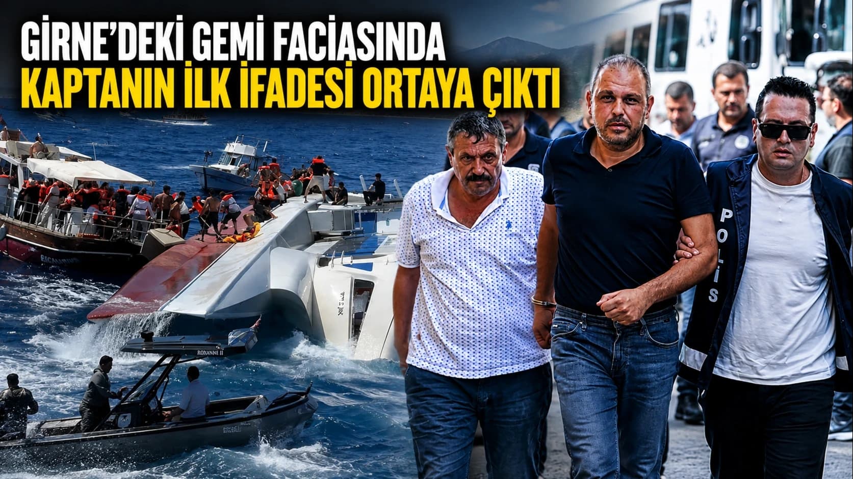 Girne’deki gemi faciasında kaptanın ilk ifadesi ortaya çıktı