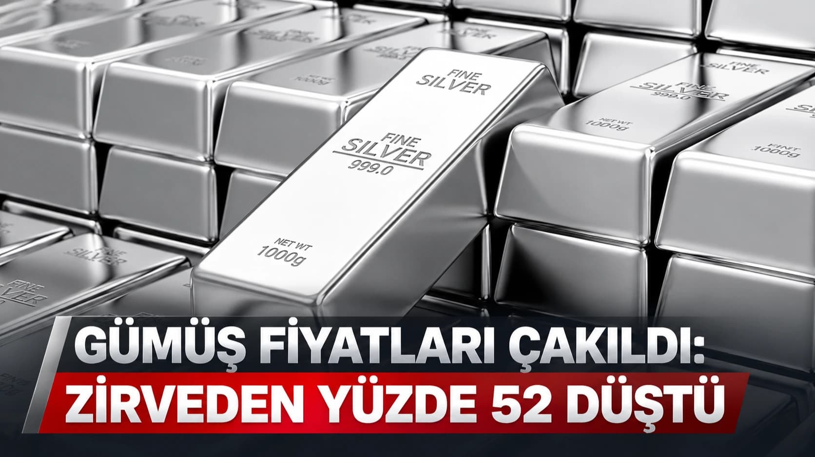 Gümüş fiyatları çakıldı: Zirveden yüzde 52 düştü
