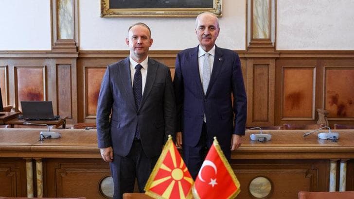 TBMM Başkanı Kurtulmuş, Kuzey Makedonya Meclis Başkanı Gaşi ile görüştü