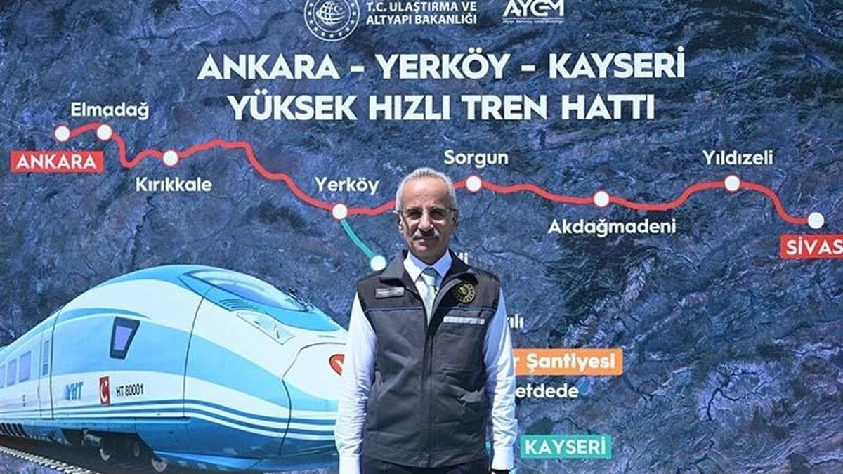 Bakan Uraloğlu: Ankara-Kayseri seyahat süresini 1 saat 45 dakikaya düşüreceğiz